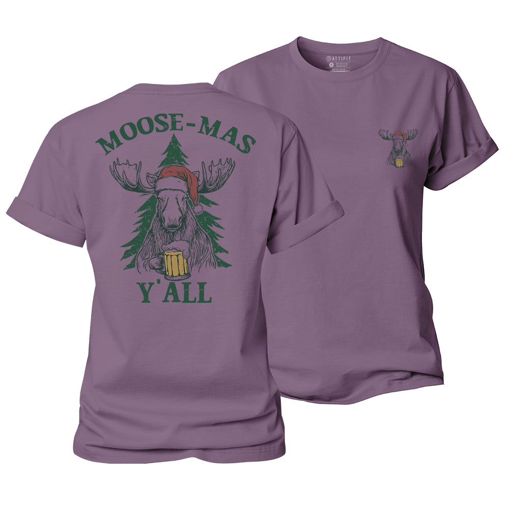 Moose-mas Y'all Women's Cotton T-Shirt