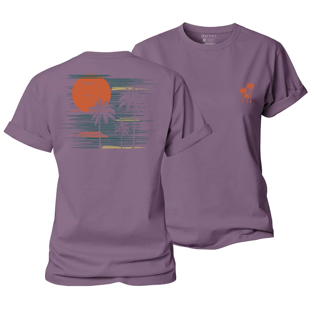 Sunset Palm Women's Cotton T-Shirt