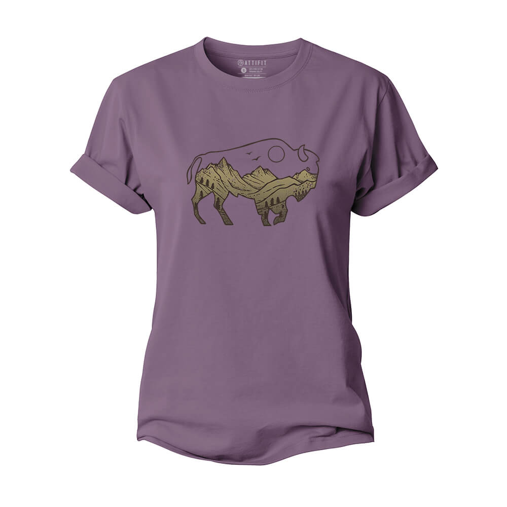 Bison Mountain Women's Cotton T-Shirt