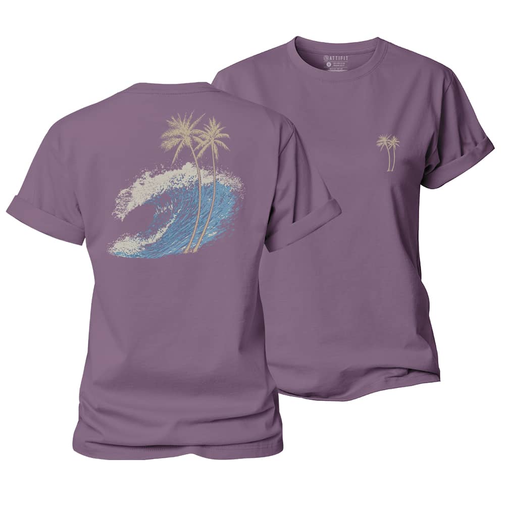 Ocean Wave Palm Women's Cotton T-Shirt