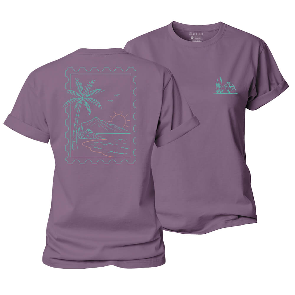 Palm Stamp Women's Cotton T-Shirt