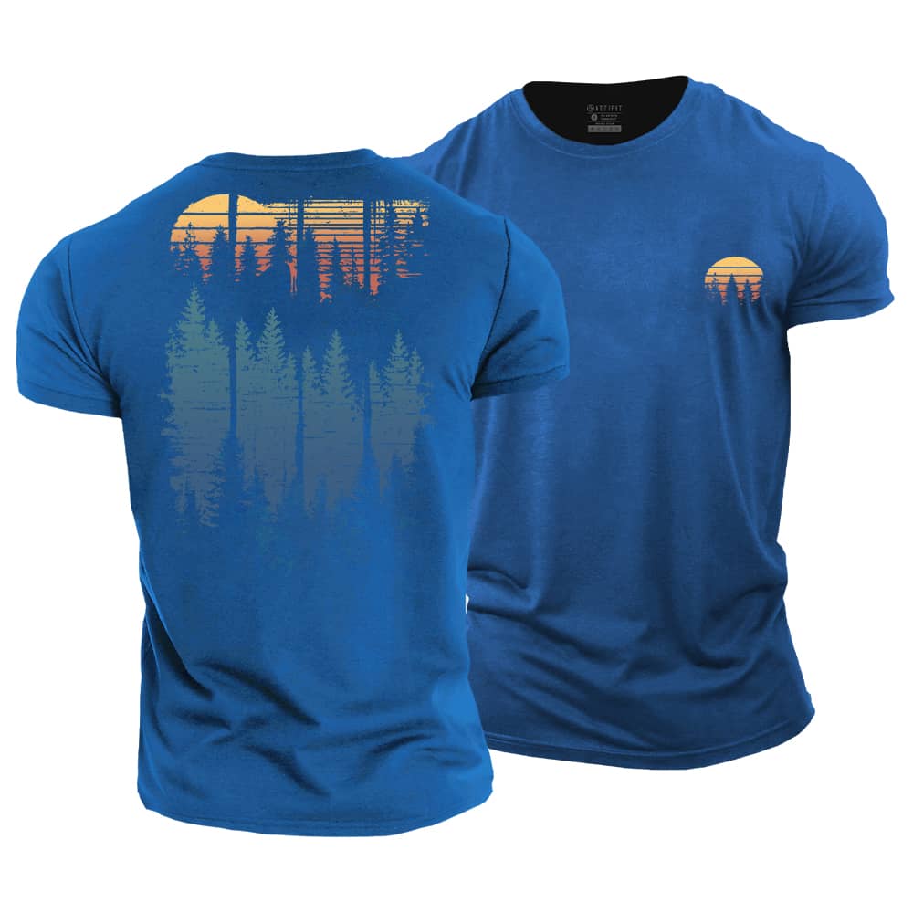 Forest Sunset Cotton T-Shirt