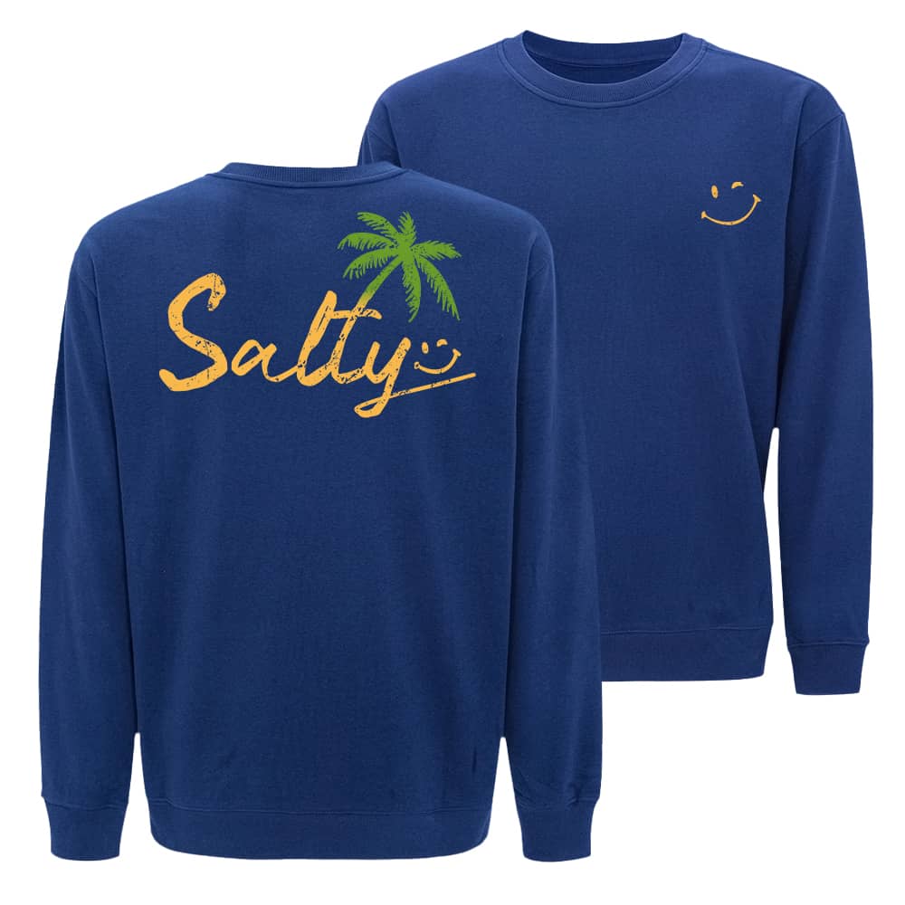 Salty Smiley Crewneck Sweatshirt
