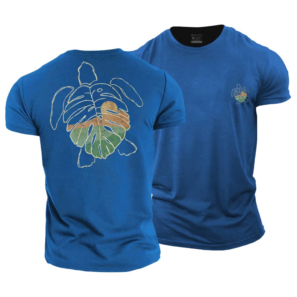Monstera Turtle Cotton T-Shirt