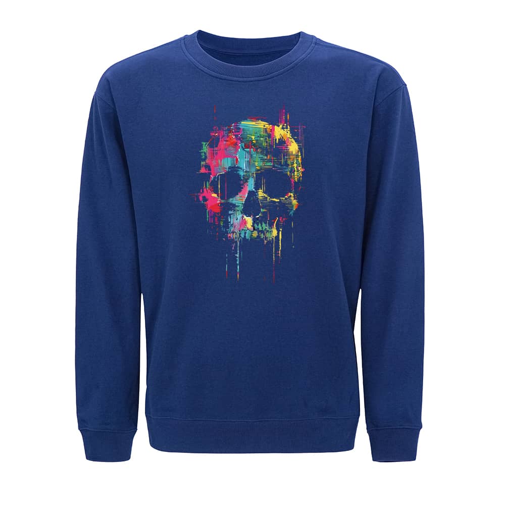 Skull Oil Painting Crewneck Sweatshirt