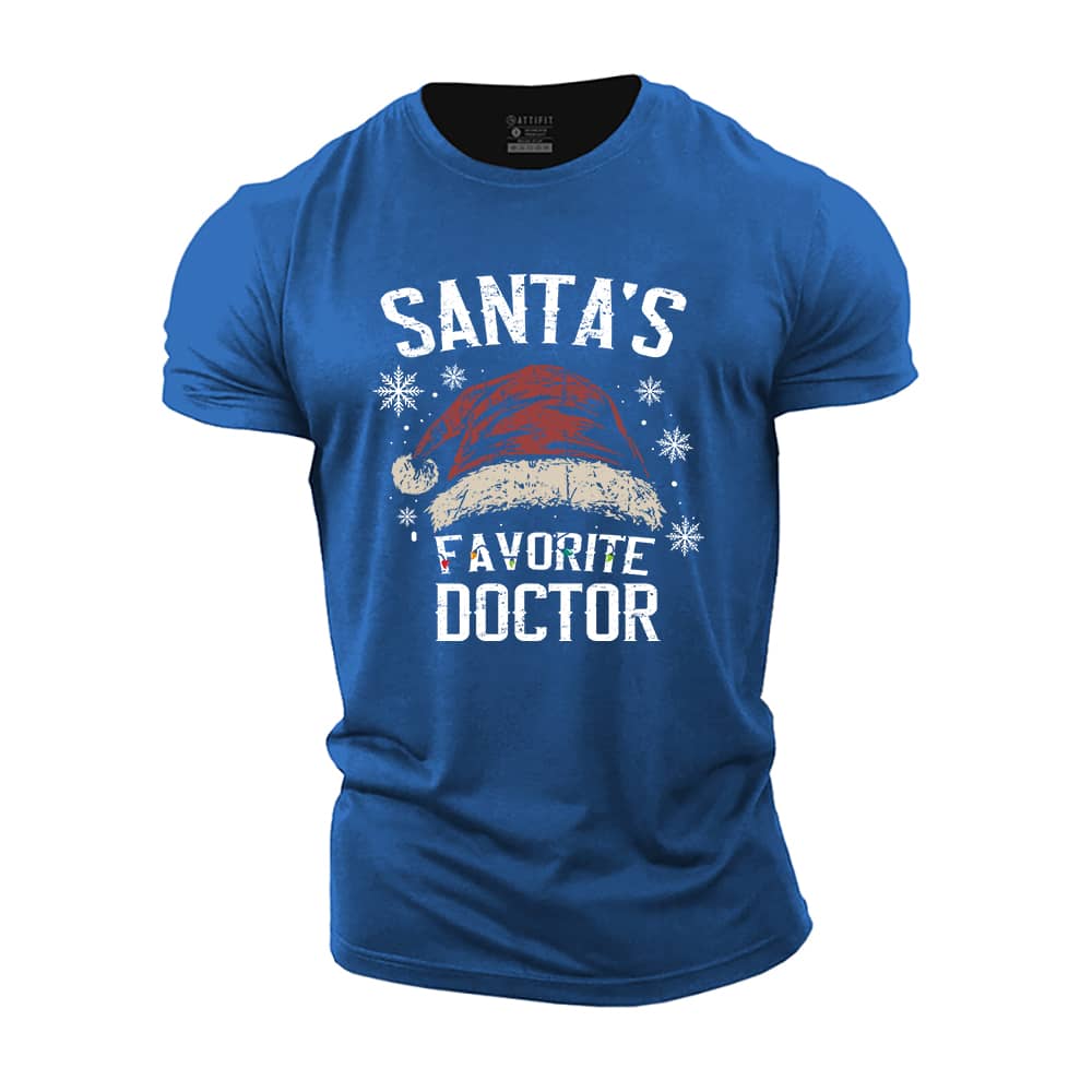 Santa's Favorite Doctor Cotton T-Shirt