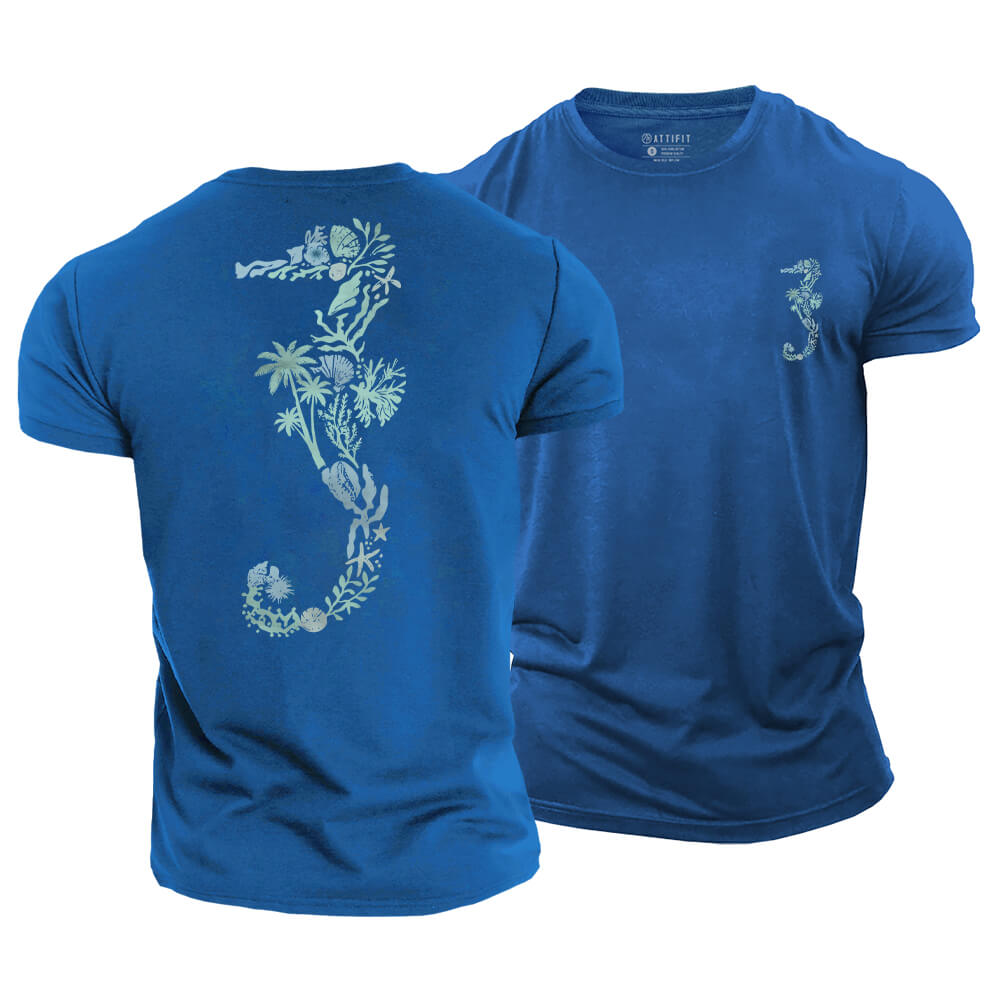 Salty Seahorse Cotton T-Shirt