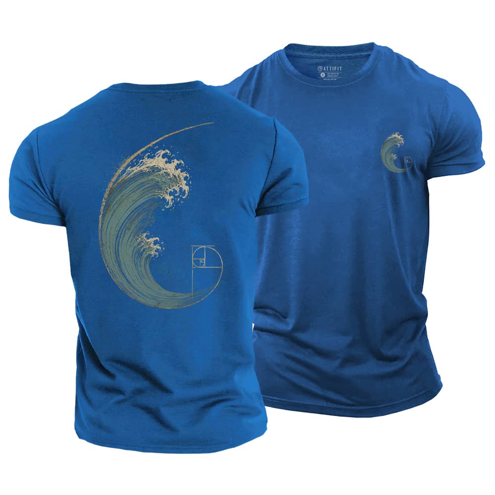 Golden Ratio Wave Cotton T-Shirt