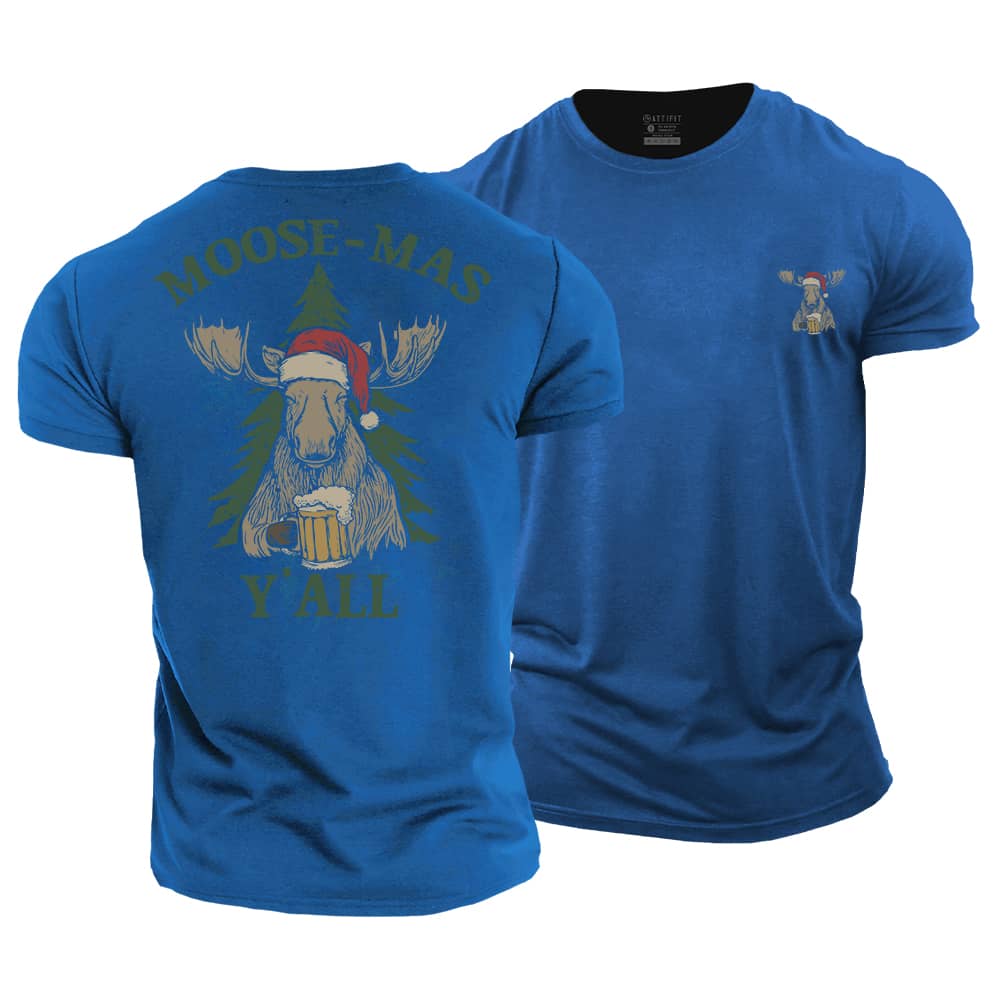 Moose-mas Y'all Cotton T-Shirt