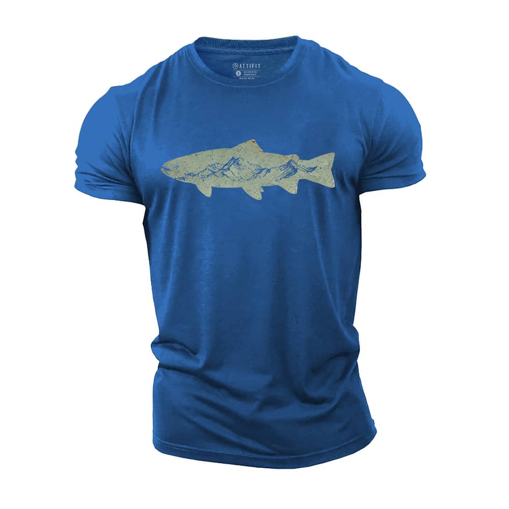 Fish Mountain Cotton T-Shirt