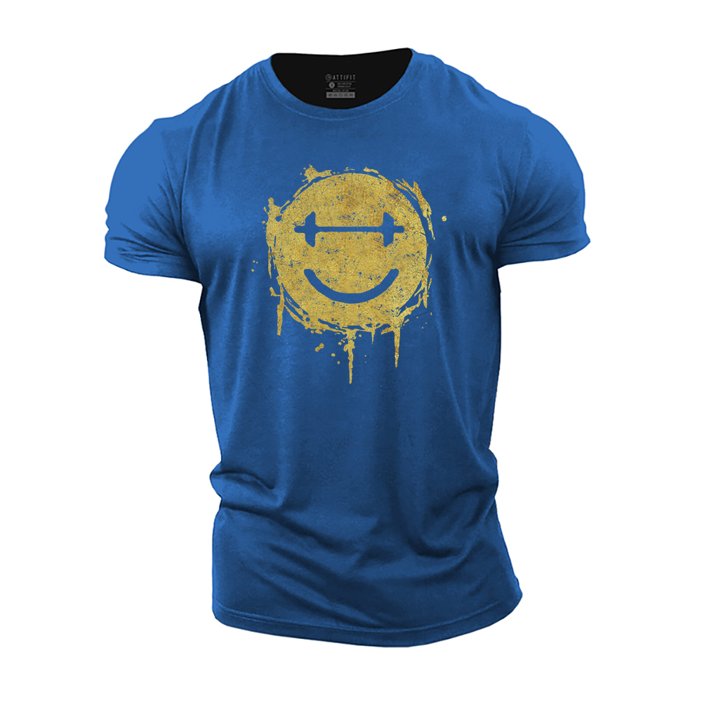 Dumbbell Smiley Cotton T-Shirt