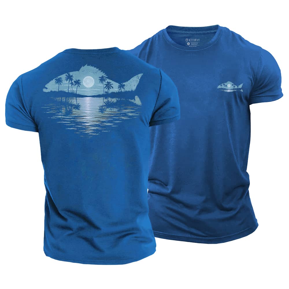 Moonlit Tide Cotton T-Shirt