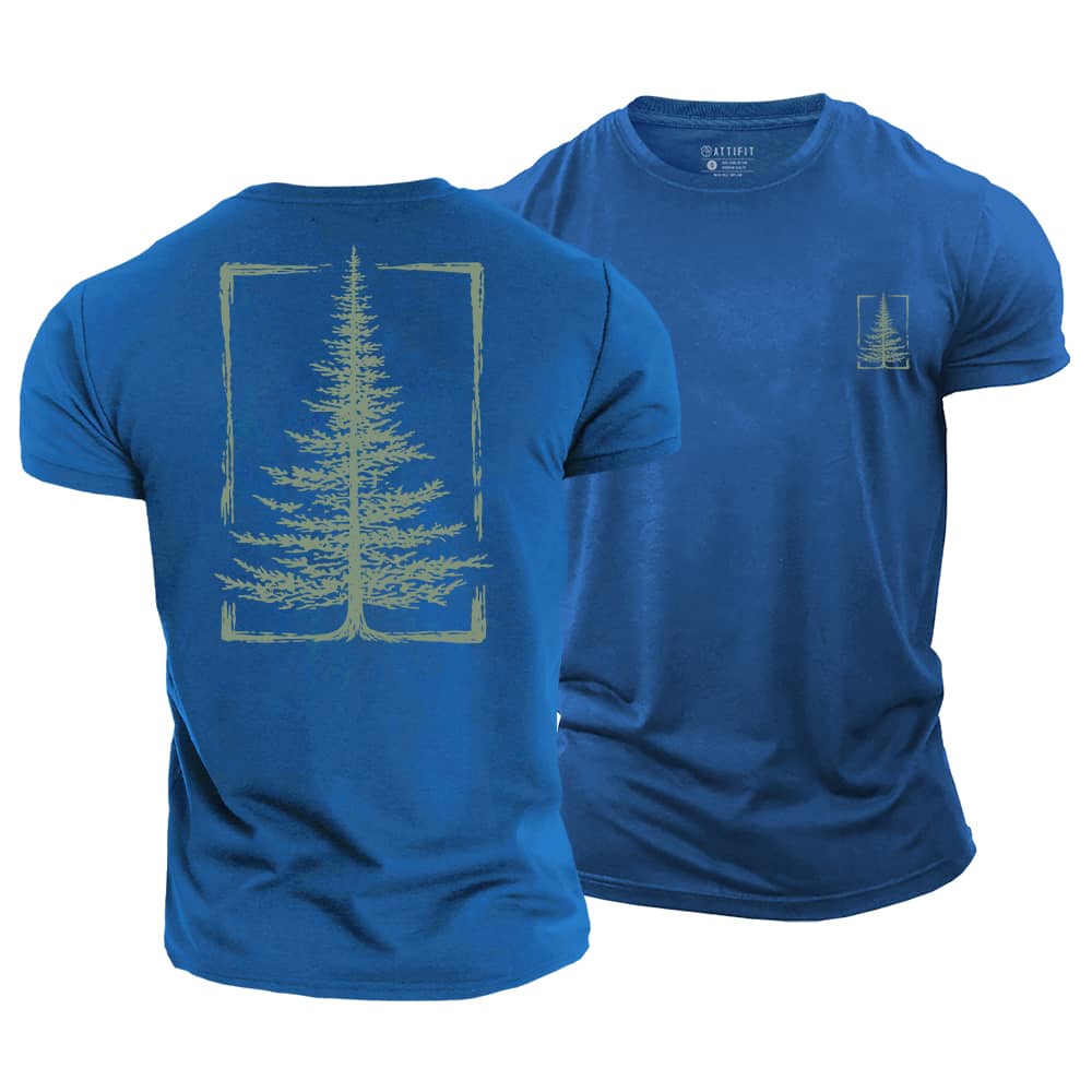 Pine Outline Cotton T-Shirt