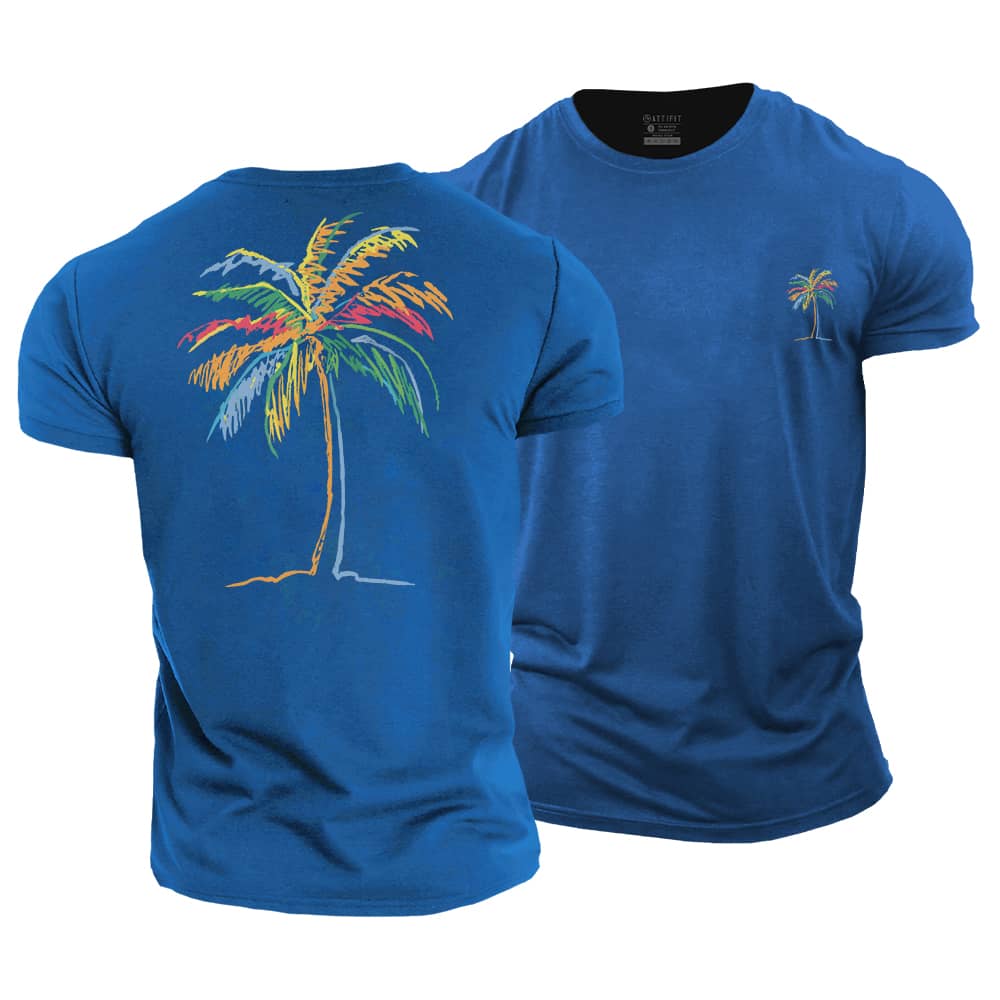 Colorful Palm Cotton T-Shirt