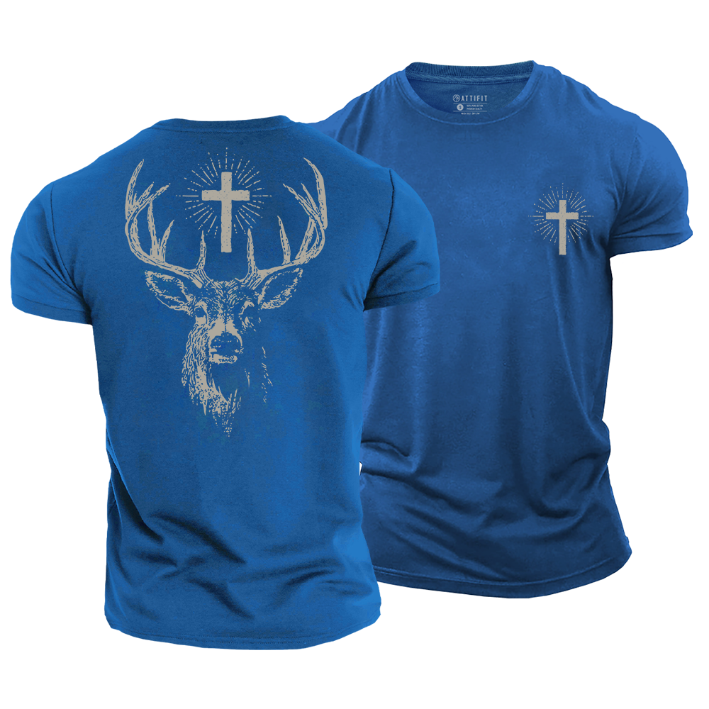 St Hubert Deer Cotton T-Shirt