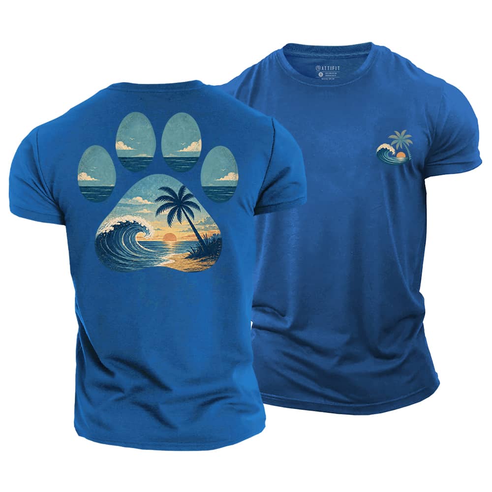 Sunset Paw Cotton T-Shirt