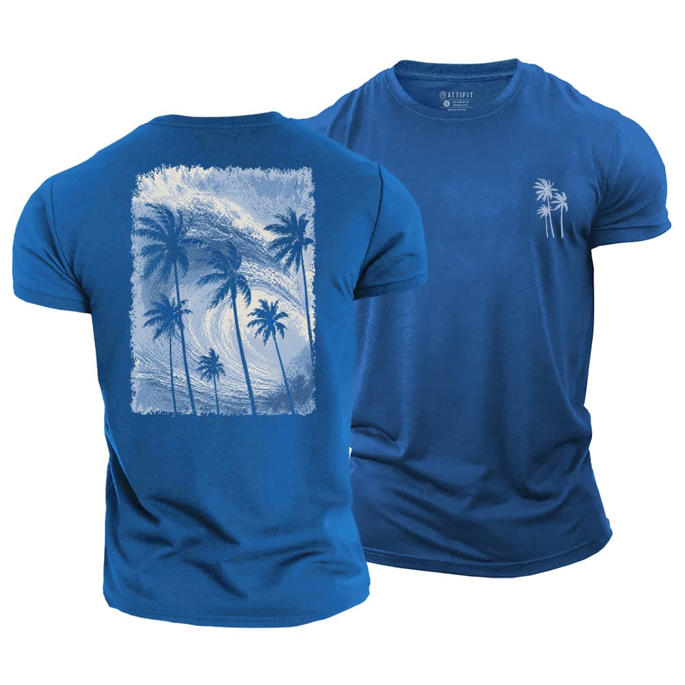 Wave Palm Cotton T-Shirt