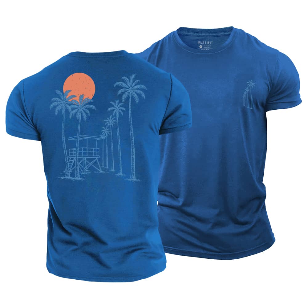 Palm Tower Cotton T-Shirt
