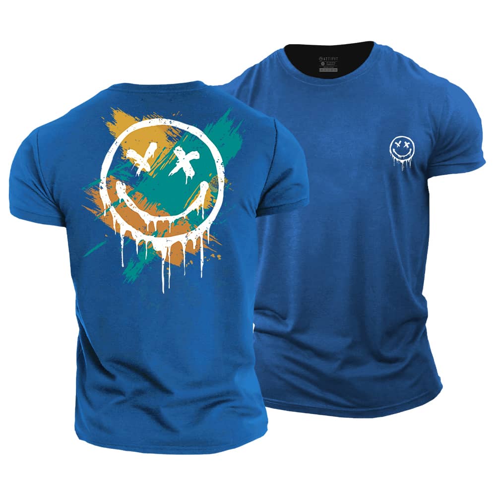 Doodle Smiley Cotton T-Shirt