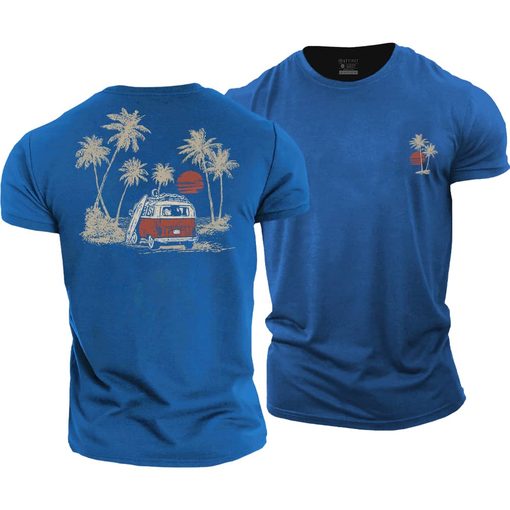 Seaside Bus Cotton T-Shirt