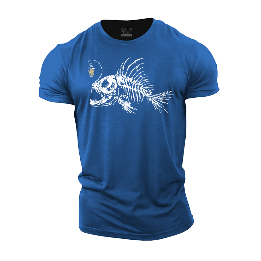 Lantern Fish Skeleton Cotton T-Shirt