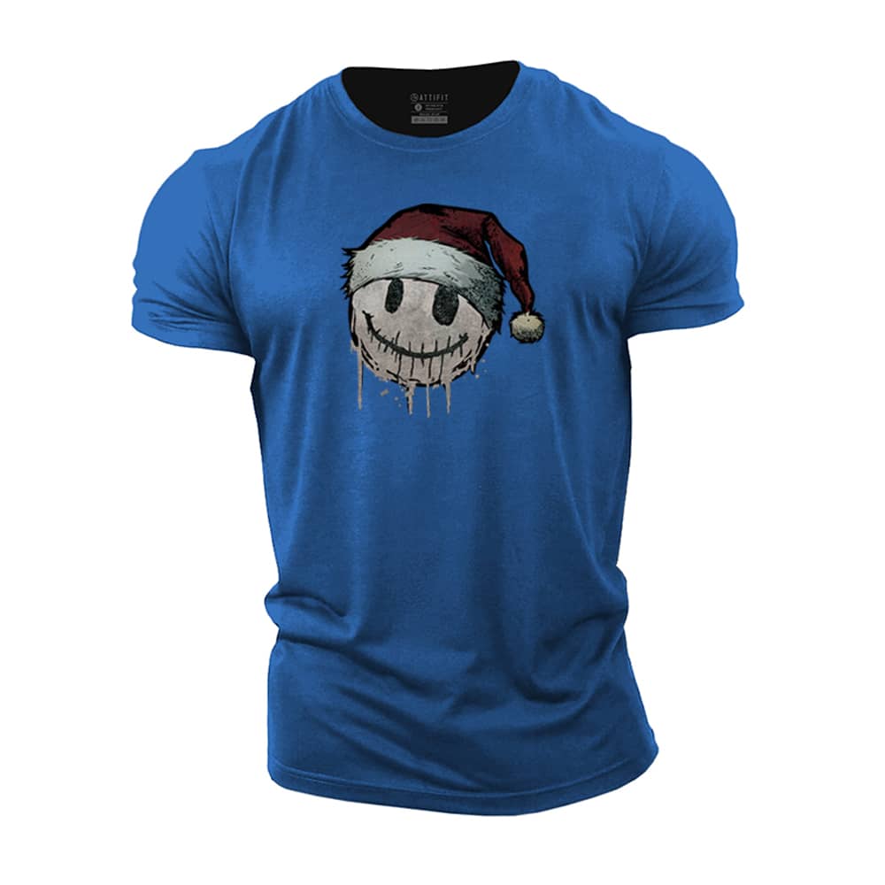 Christmas Smiley Cotton T-Shirt