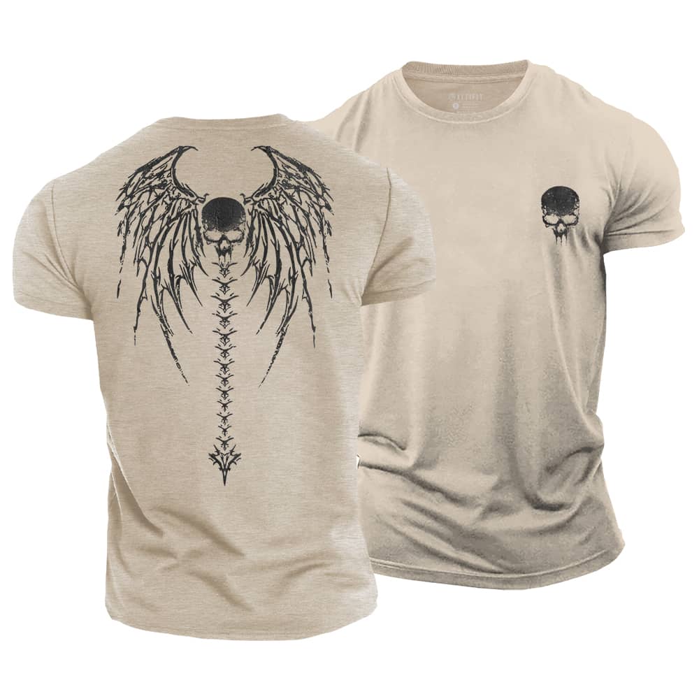 Skeleton Wings Cotton T-Shirt