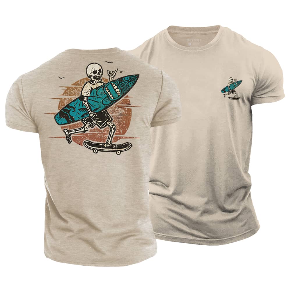 Surf Skull Cotton T-Shirt