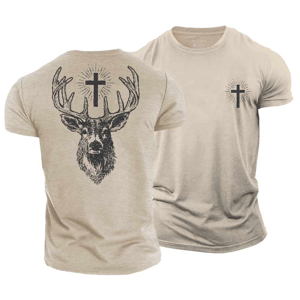 St Hubert Deer Cotton T-Shirt