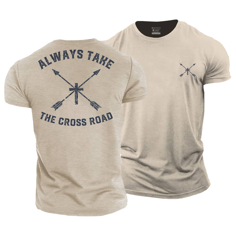 Take The Cross Road Cotton T-Shirt