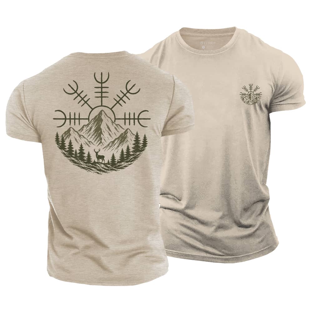 Mountain Compass Cotton T-Shirt