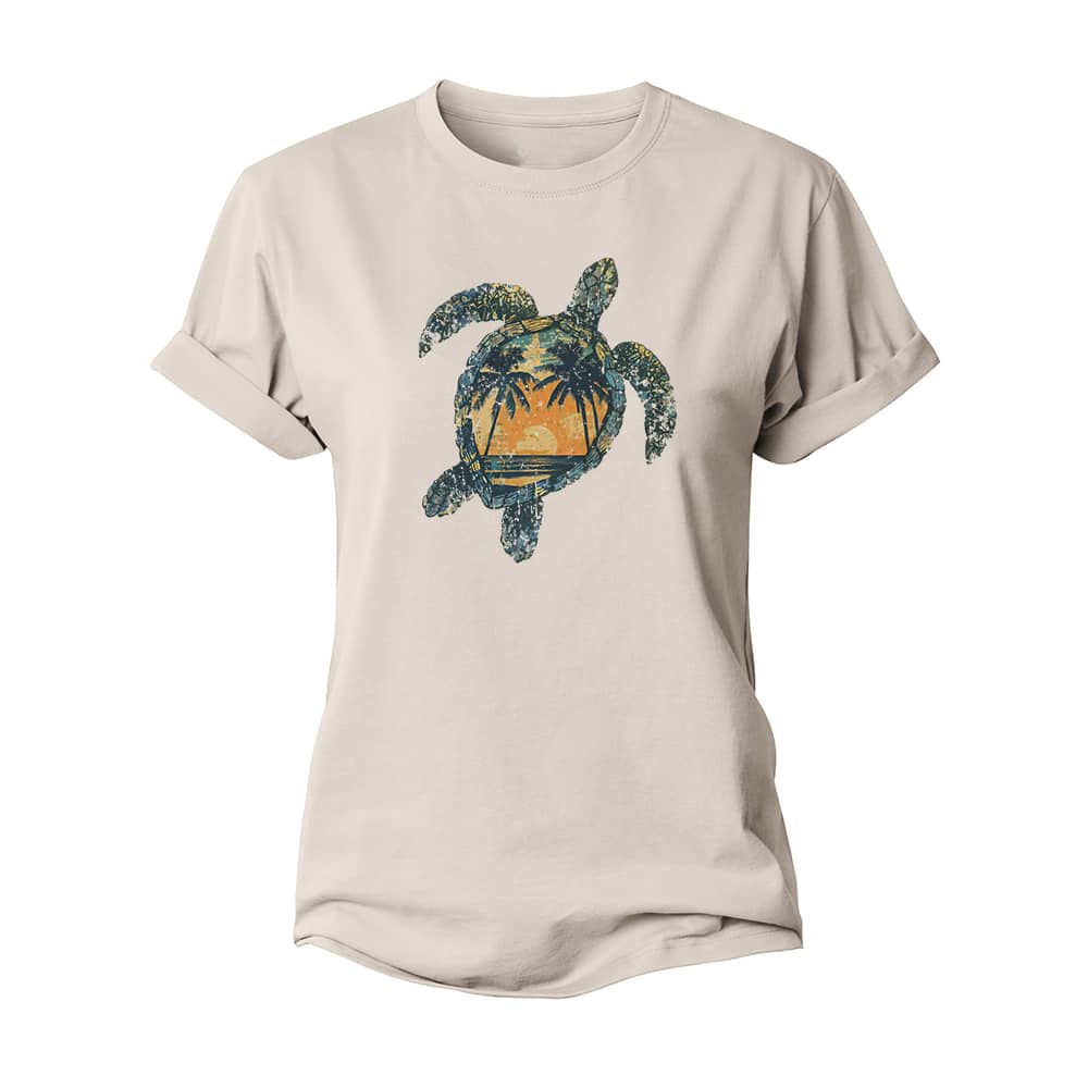 Beach Turtle Women's Cotton T-Shirt