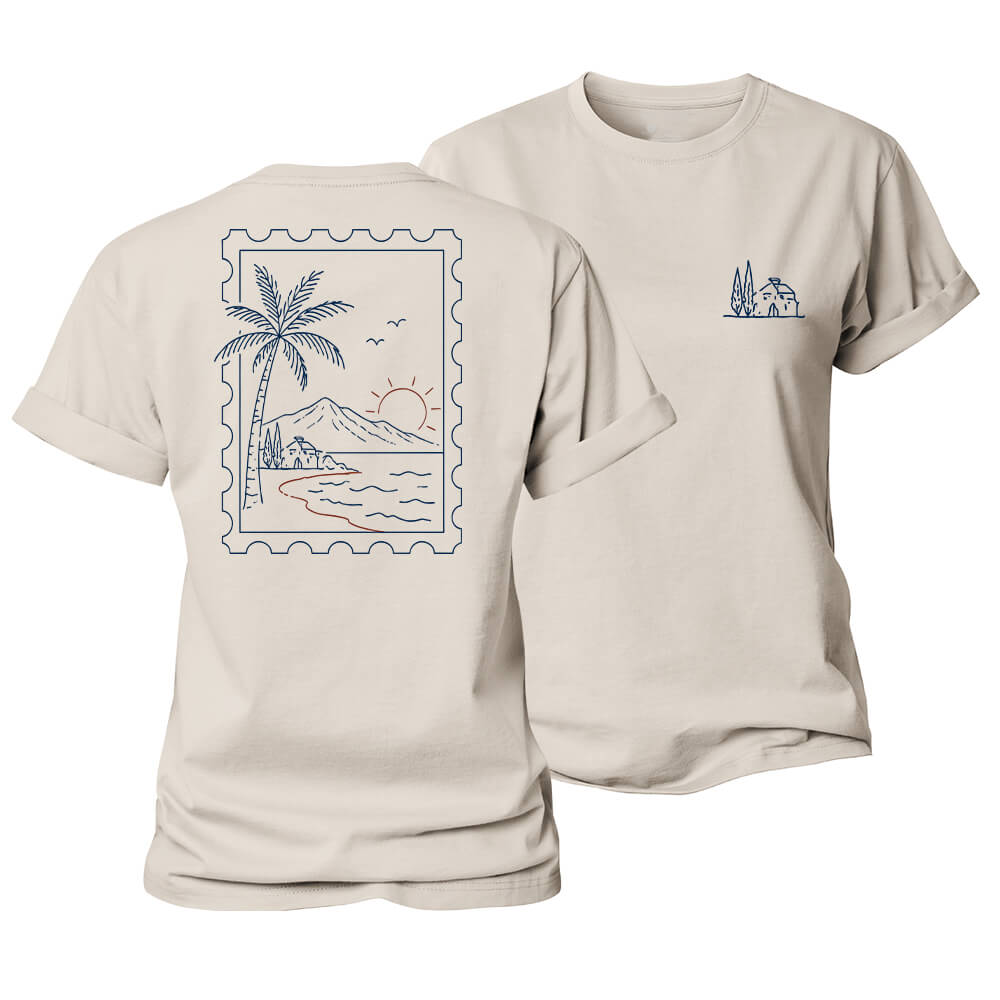 Palm Stamp Women's Cotton T-Shirt