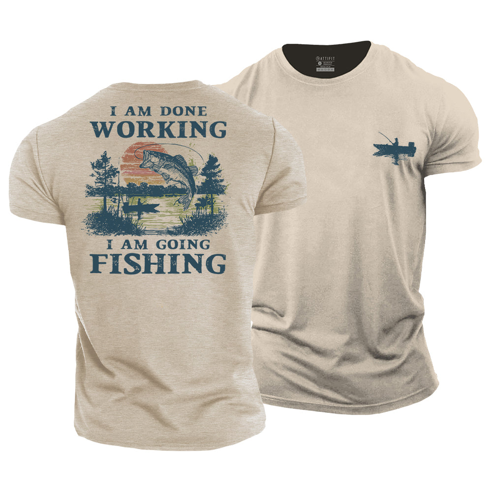 Going Fishing Cotton T-Shirt