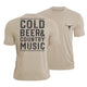 Cold Beer and Country Music Quick-Dry T-Shirt