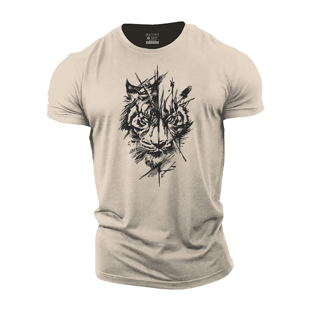 Sketch Tiger Cotton T-Shirt