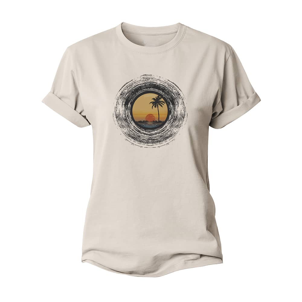 Sunset Record Women's Cotton T-Shirt