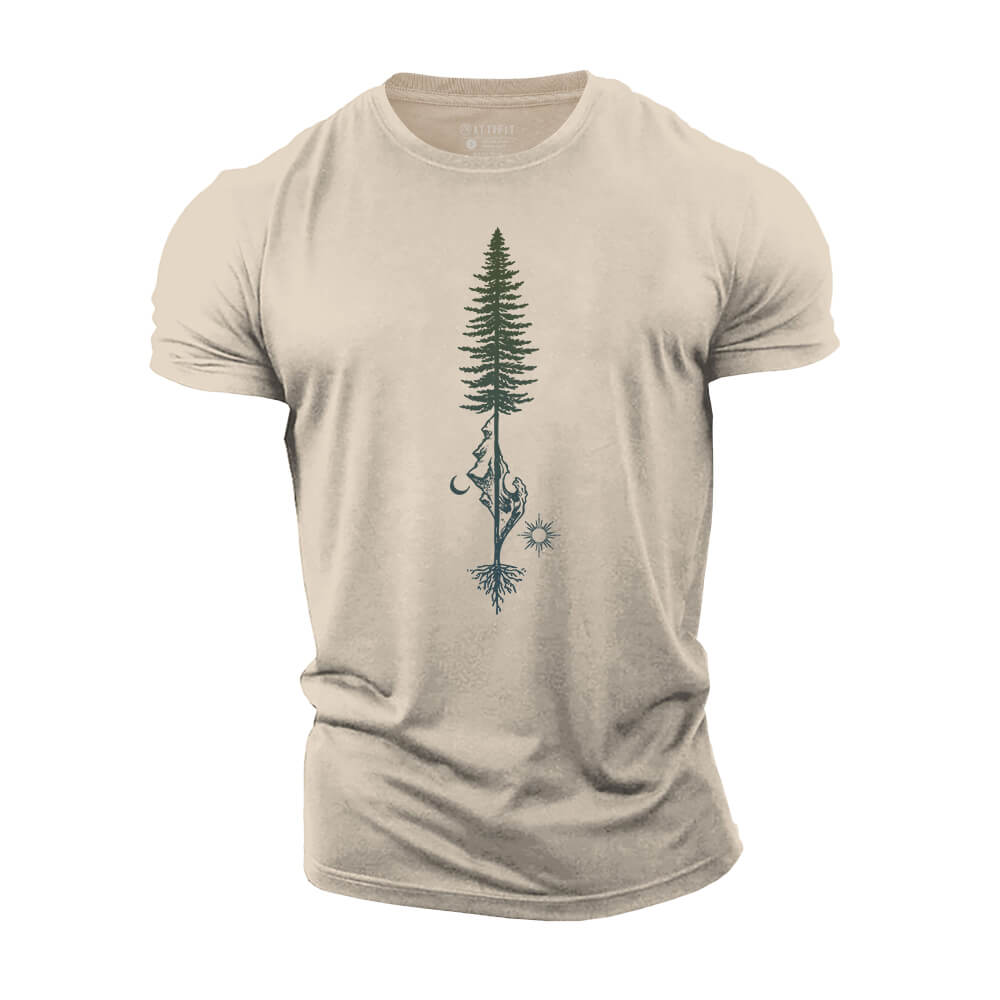 Tree Mountain Wave Cotton T-Shirt