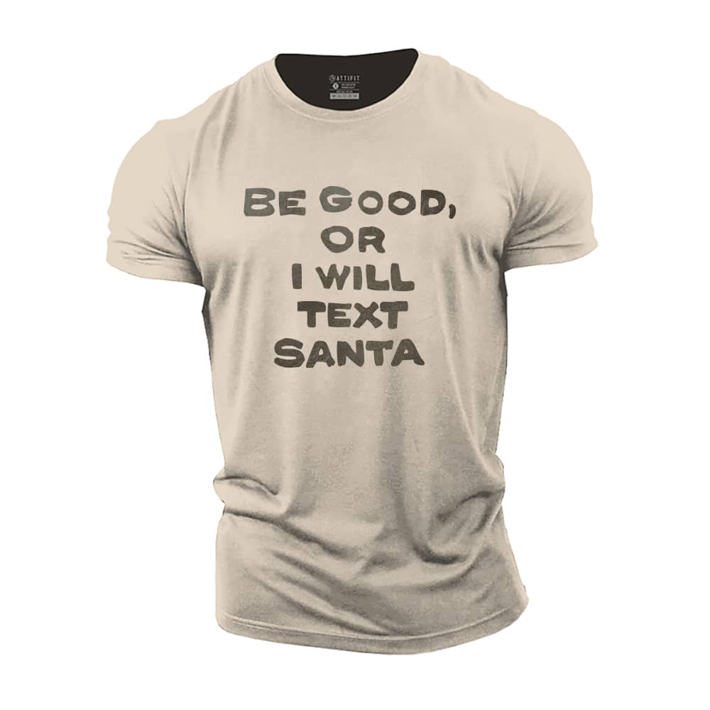 Text Santa Cotton T-Shirt