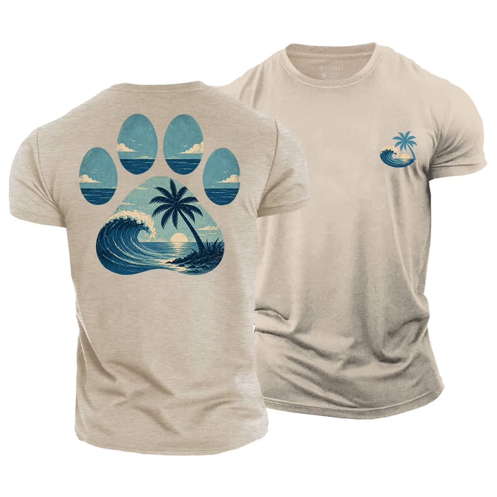 Sunset Paw Cotton T-Shirt