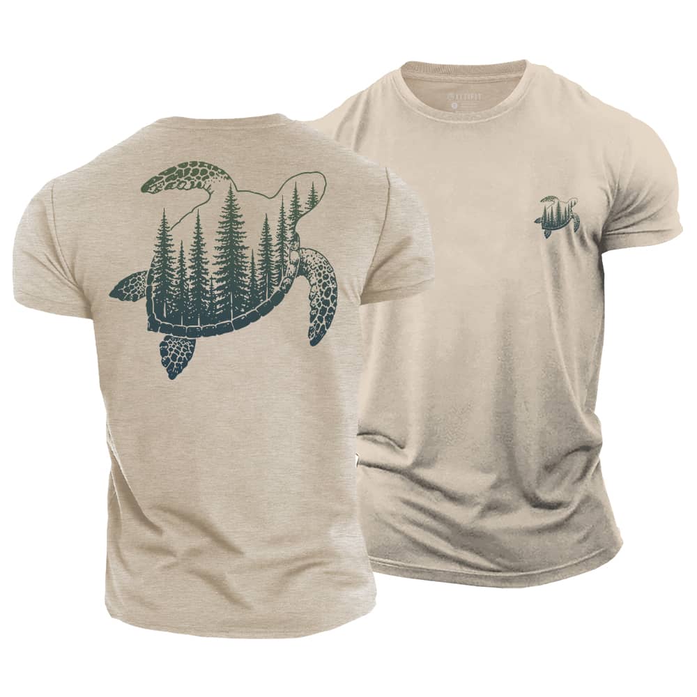 Turtle Forest Cotton T-Shirt