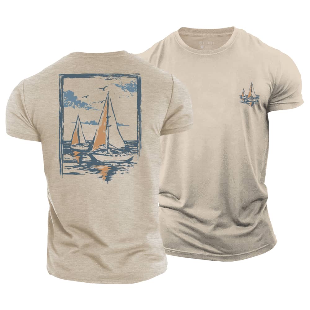 Sunset Sail Cotton T-Shirt