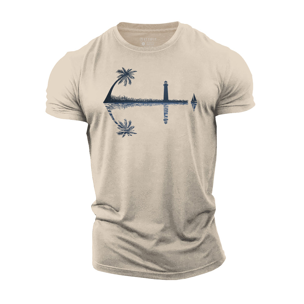 Palm Anchor Cotton T-Shirt