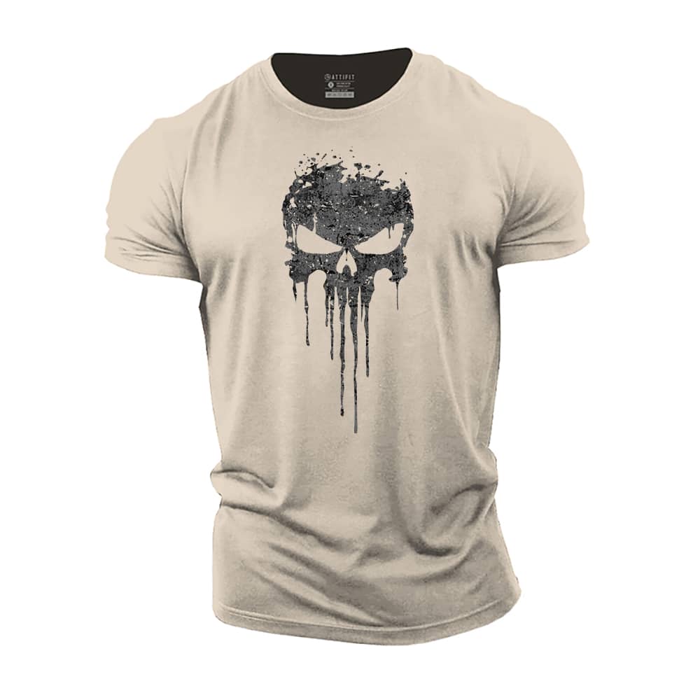 Drip Punish Skull Cotton T-Shirt
