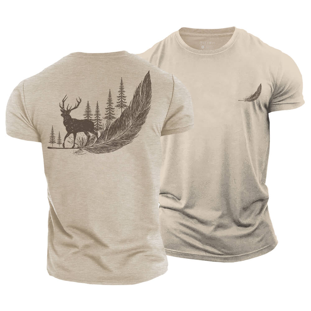 Wild Feather Cotton T-Shirt