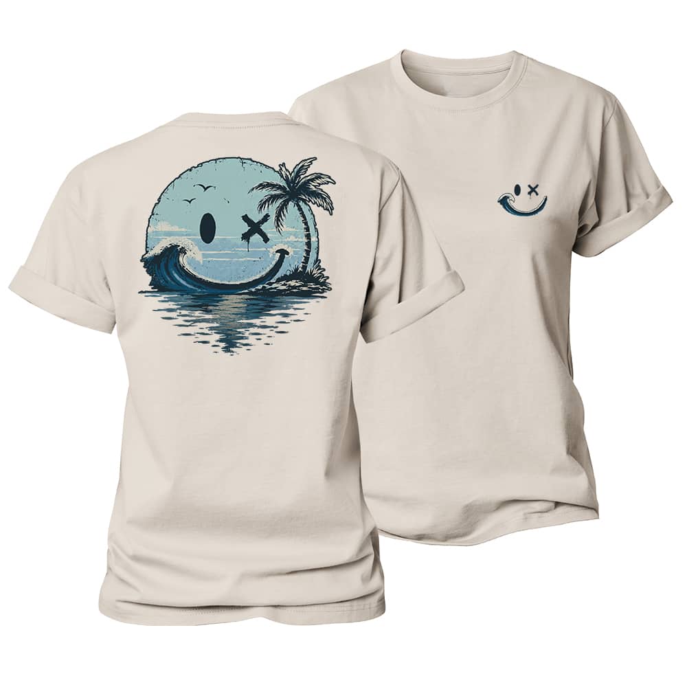 Smiley Wave Palm Women's Cotton T-Shirt