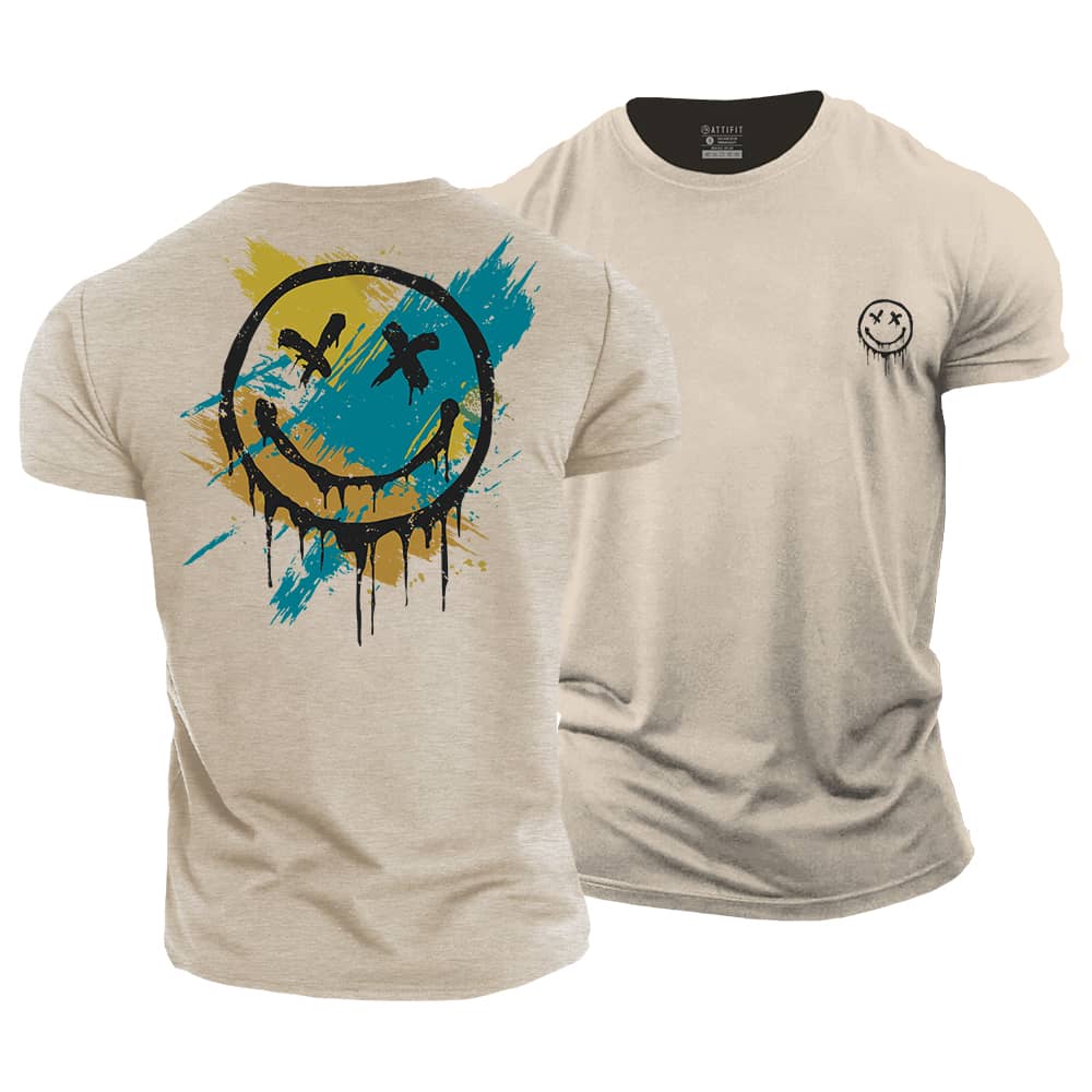 Doodle Smiley Cotton T-Shirt