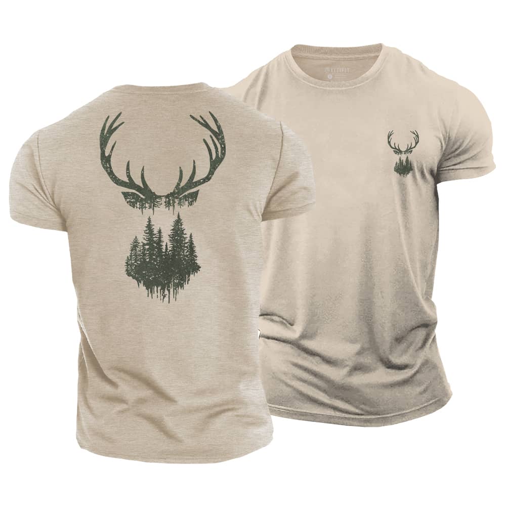 Antler Forest Cotton T-Shirt