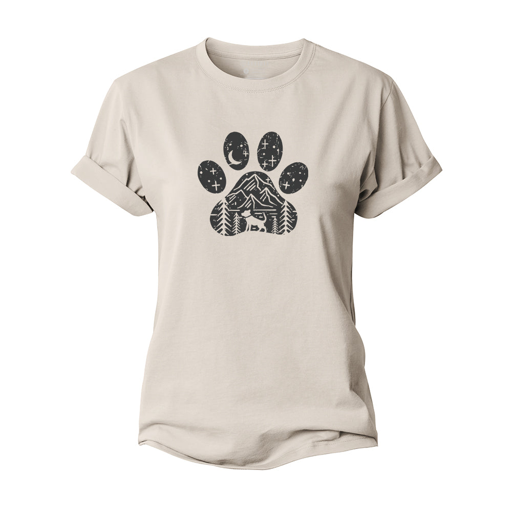 Dog Under The Stars Women's Cotton T-Shirt