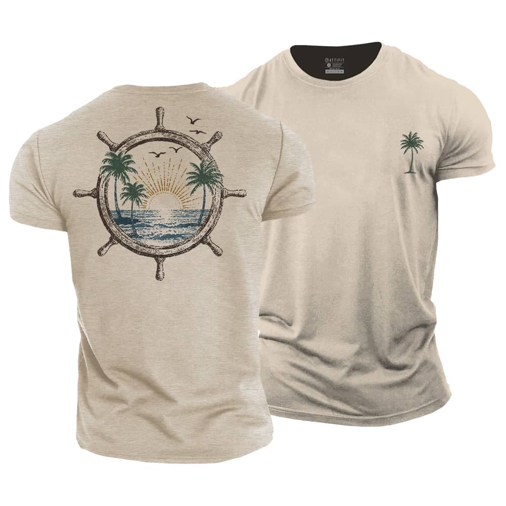 Sunset Voyage Cotton T-Shirt